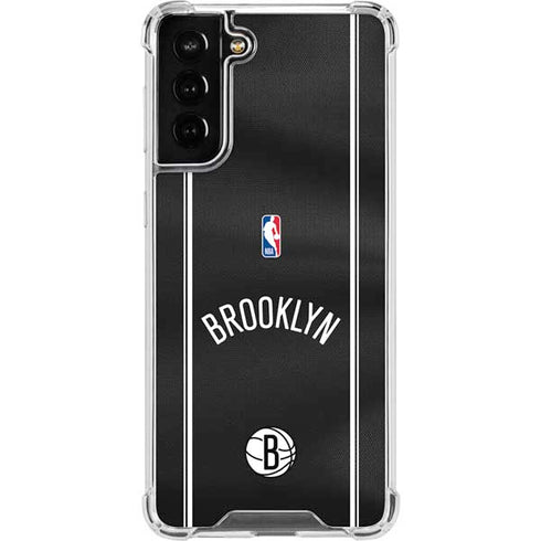 NBA Brooklyn Nets Jersey Galaxy S21 FE Clear Case